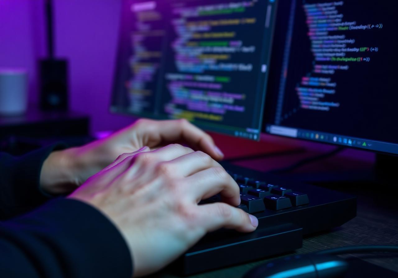 Software developer at work